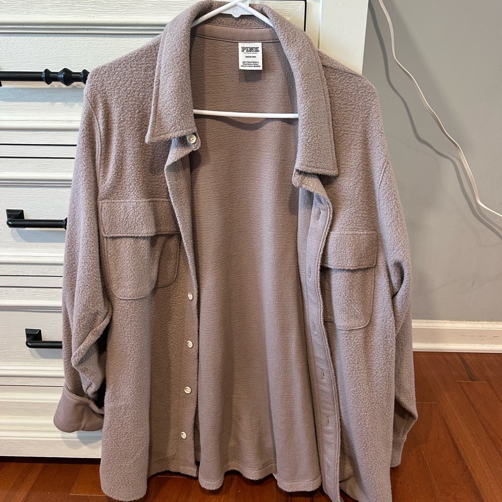 PINK Victoria's Secret Brown Fleece Jacket